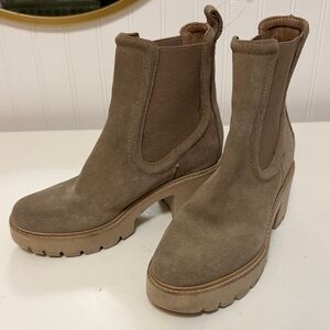 Dolce Vita Taupe Ankle Booties platform